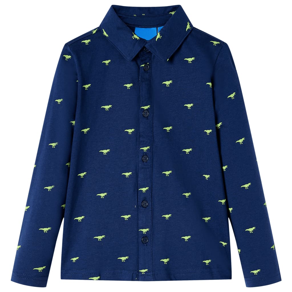 Kinderhemd Marineblau 116