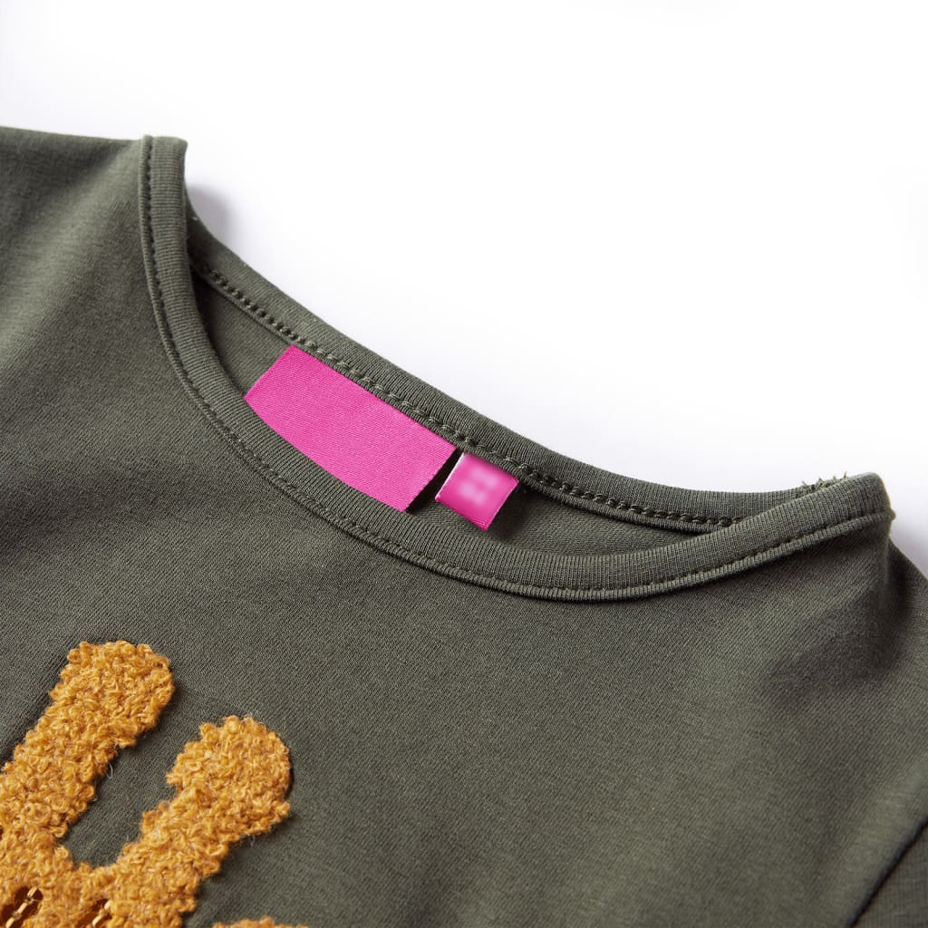 Kinder-Langarmshirt Khaki 128