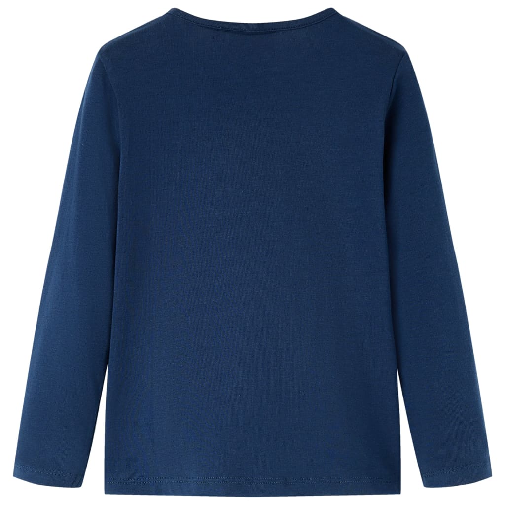 Kinder-Langarmshirt Marineblau 128