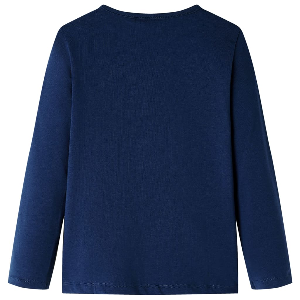 Kinder-Langarmshirt Marineblau 116