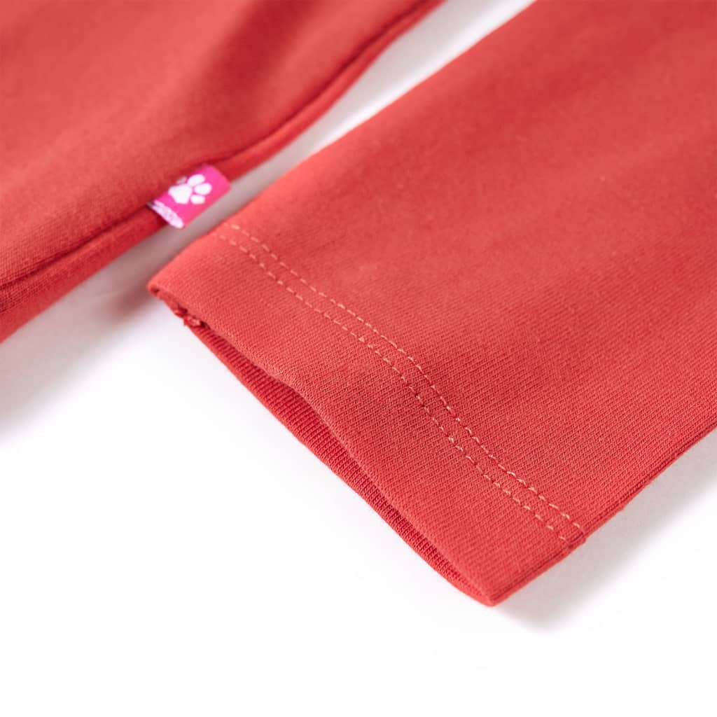 Kinder-Langarmshirt Dunkelrot 116