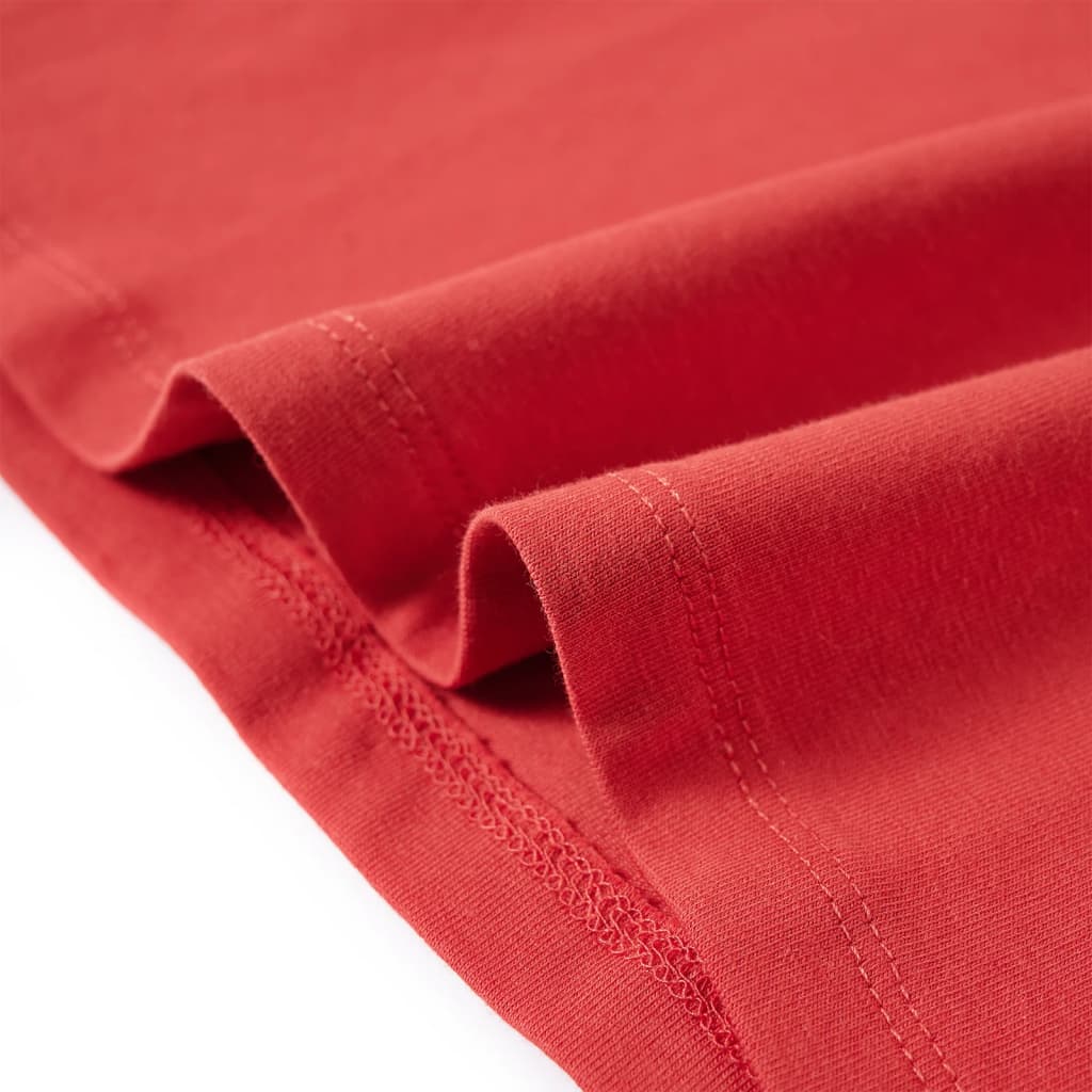 Kinder-Langarmshirt Dunkelrot 116