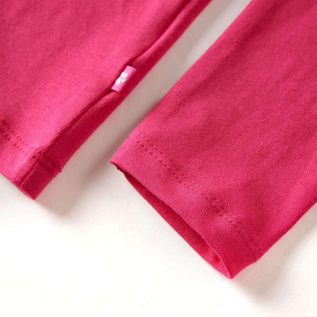 Kinder-Langarmshirt Knallrosa 116