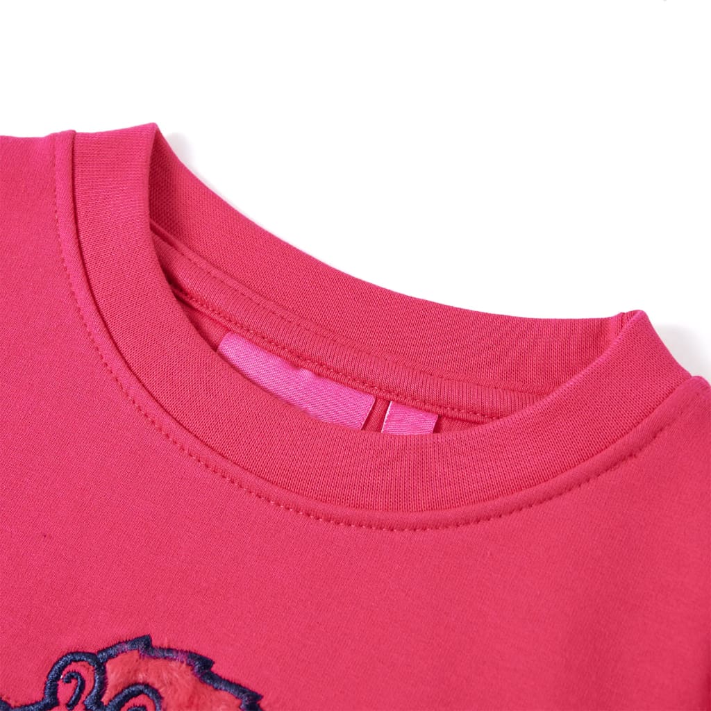 Kinder-Sweatshirt Knallrosa 116