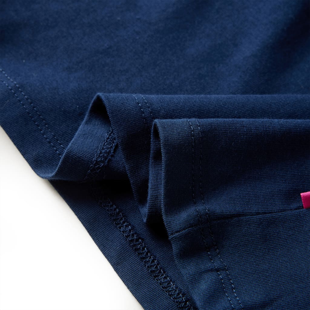 Kinder-Langarmshirt Marineblau 116