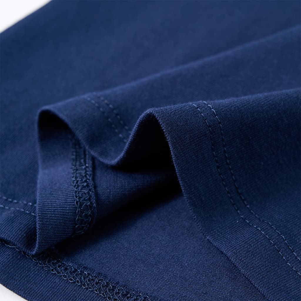 Kinder-Langarmshirt Marineblau 128
