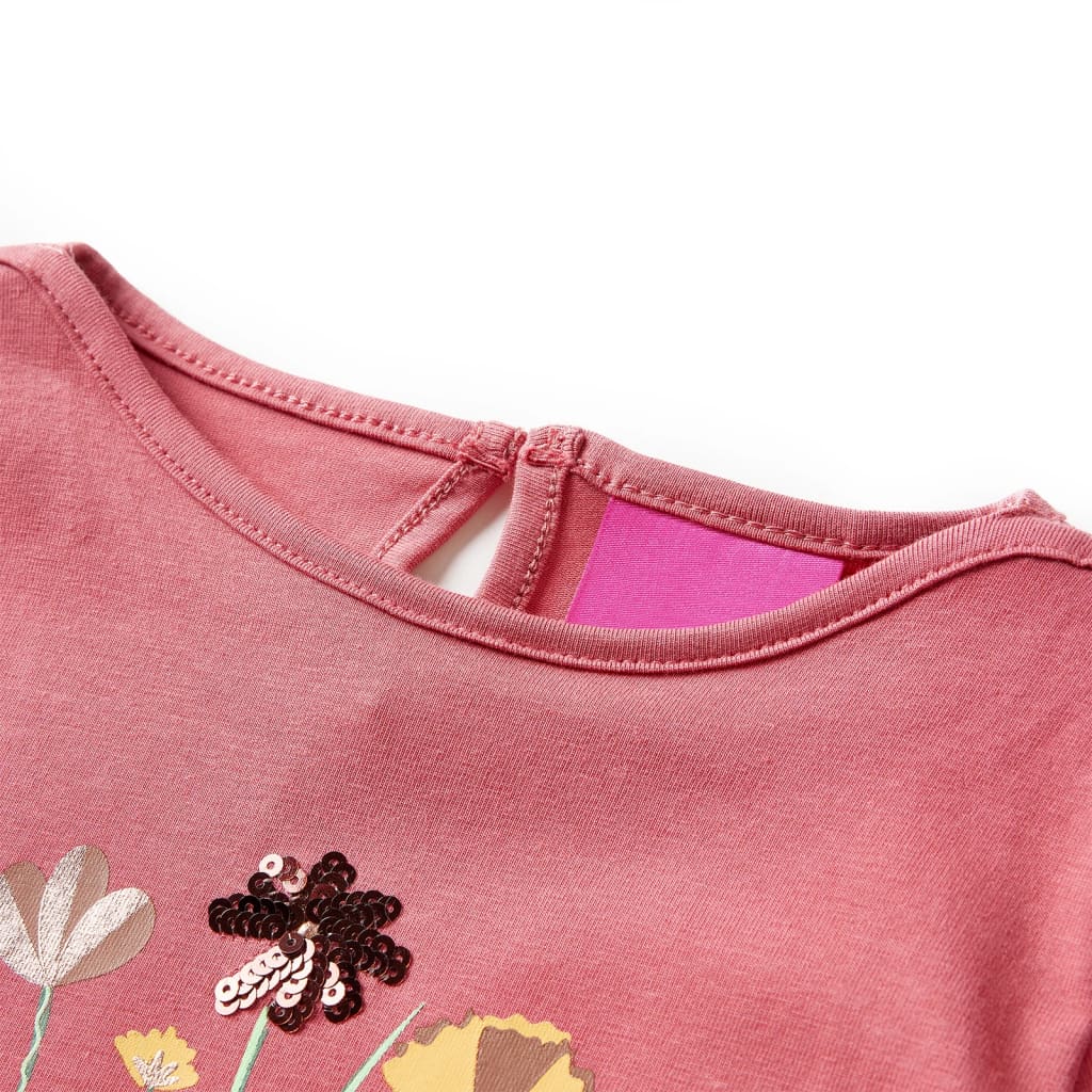 Kinder-Langarmshirt Altrosa 116