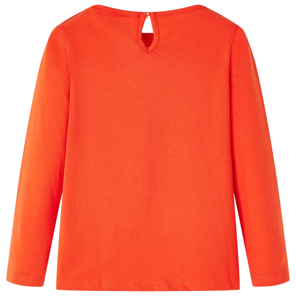 Kinder-Langarmshirt Dunkelorange 128