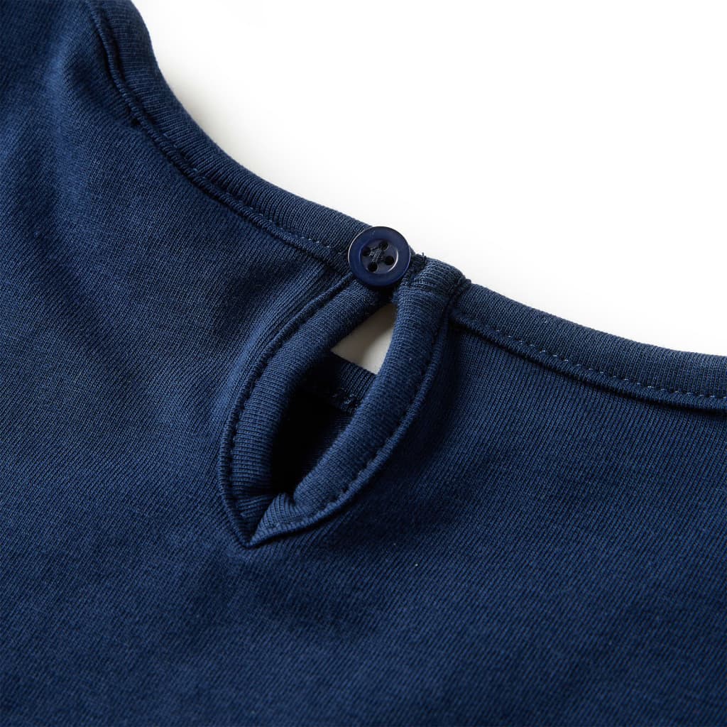 Kinder-Langarmshirt Marineblau 128