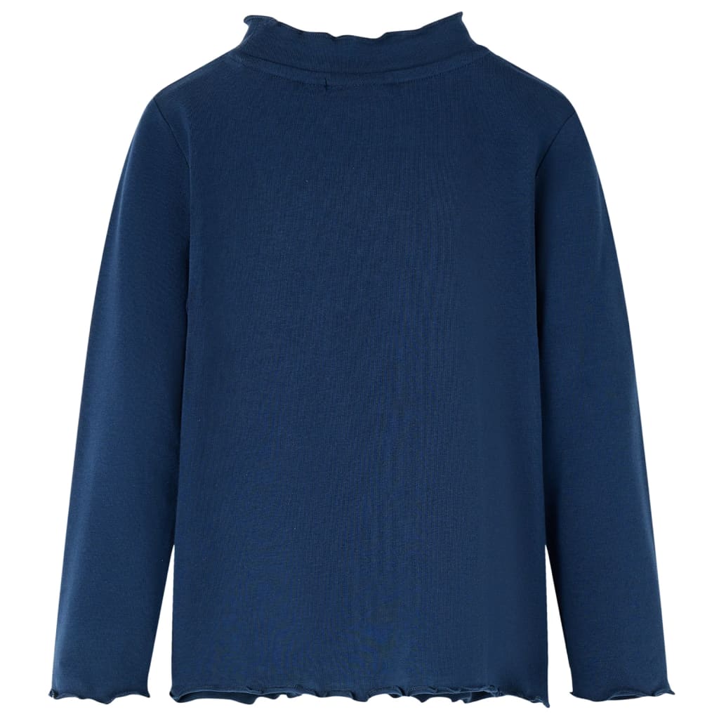 Kinder-Langarmshirt Marineblau 92