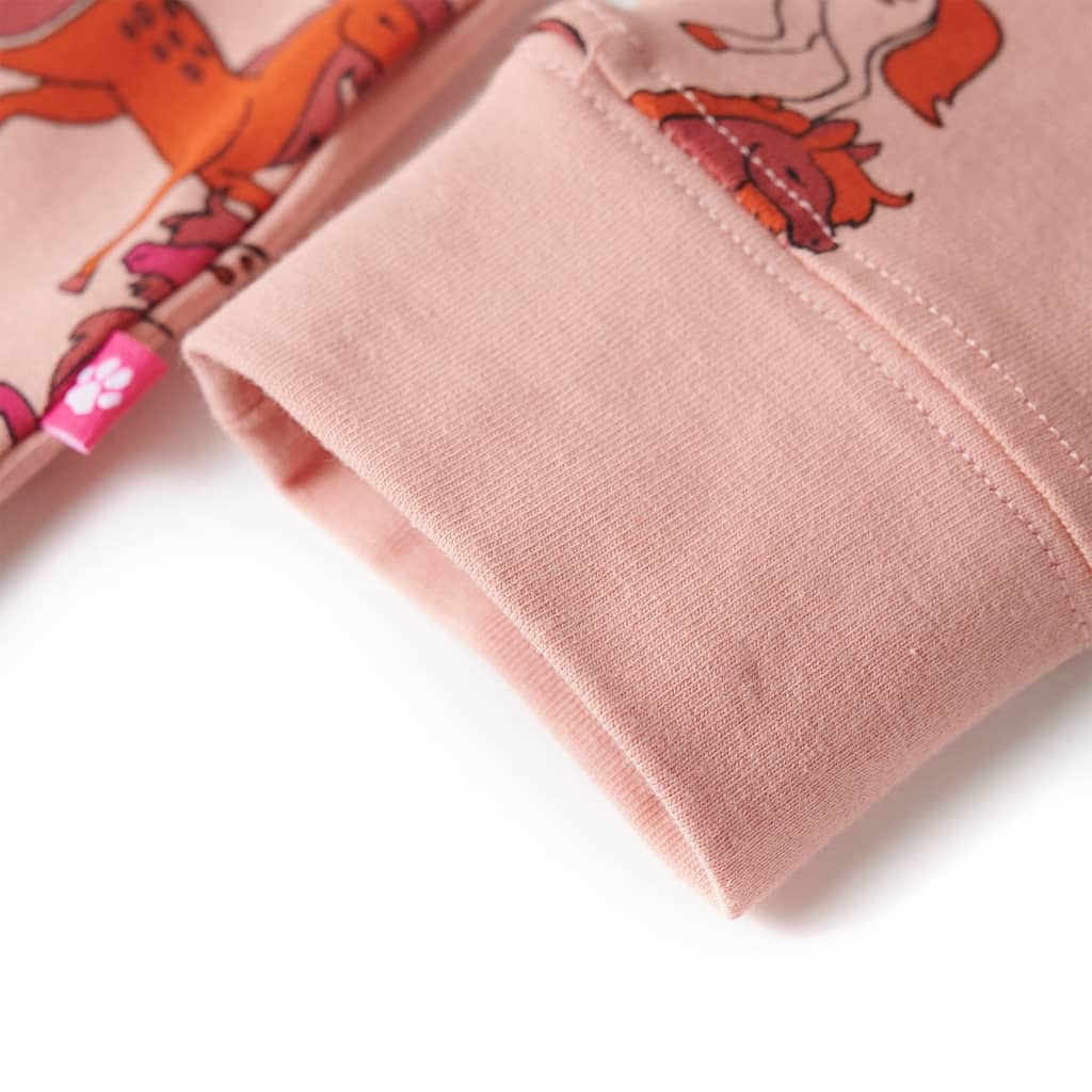 Kinderpyjama mit Langen Ärmeln Hellrosa 140