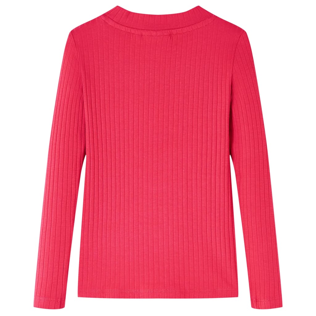 Kinder-Langarmshirt Knallrosa 104