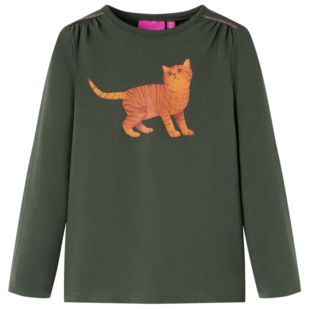 Kinder-Langarmshirt Khaki 116