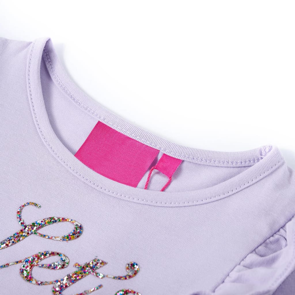 Kinder-Langarmshirt Helllila 140