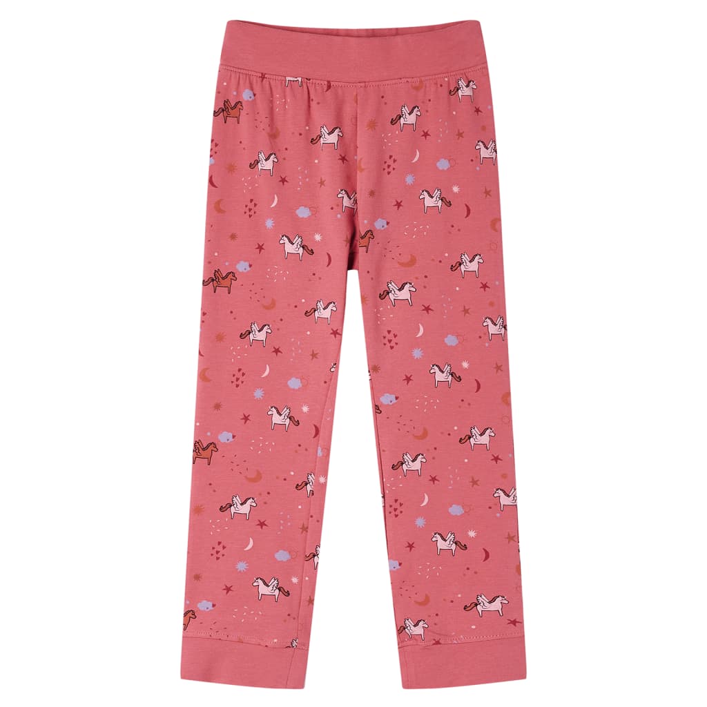 Kinderpyjama mit Langen Ärmeln Altrosa 128