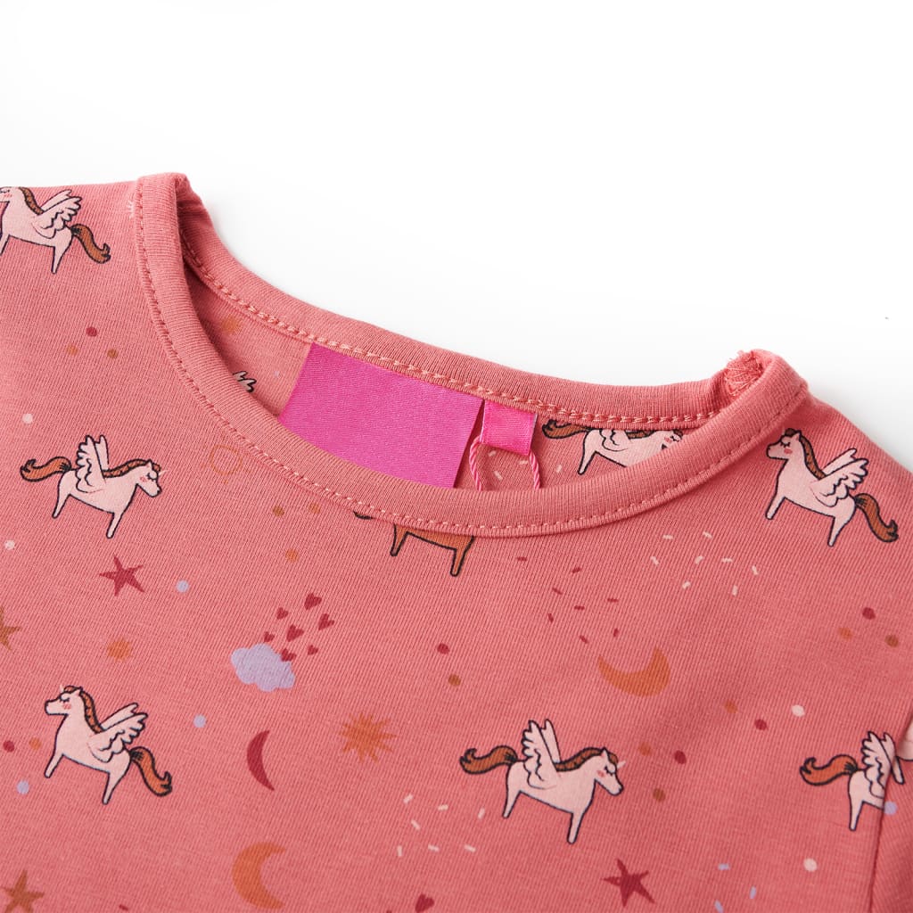 Kinderpyjama mit Langen Ärmeln Altrosa 128