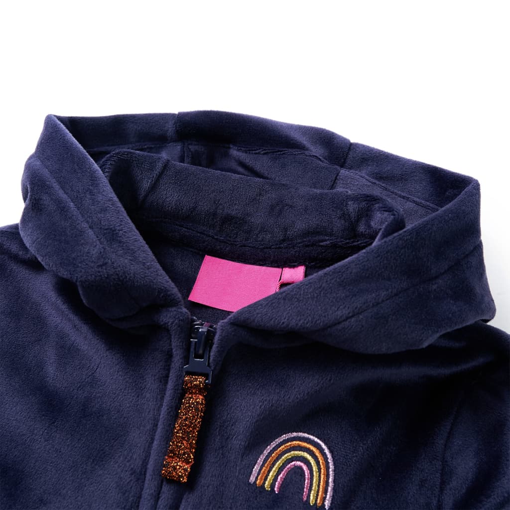 Kinder-Kapuzenjacke Marineblau 104