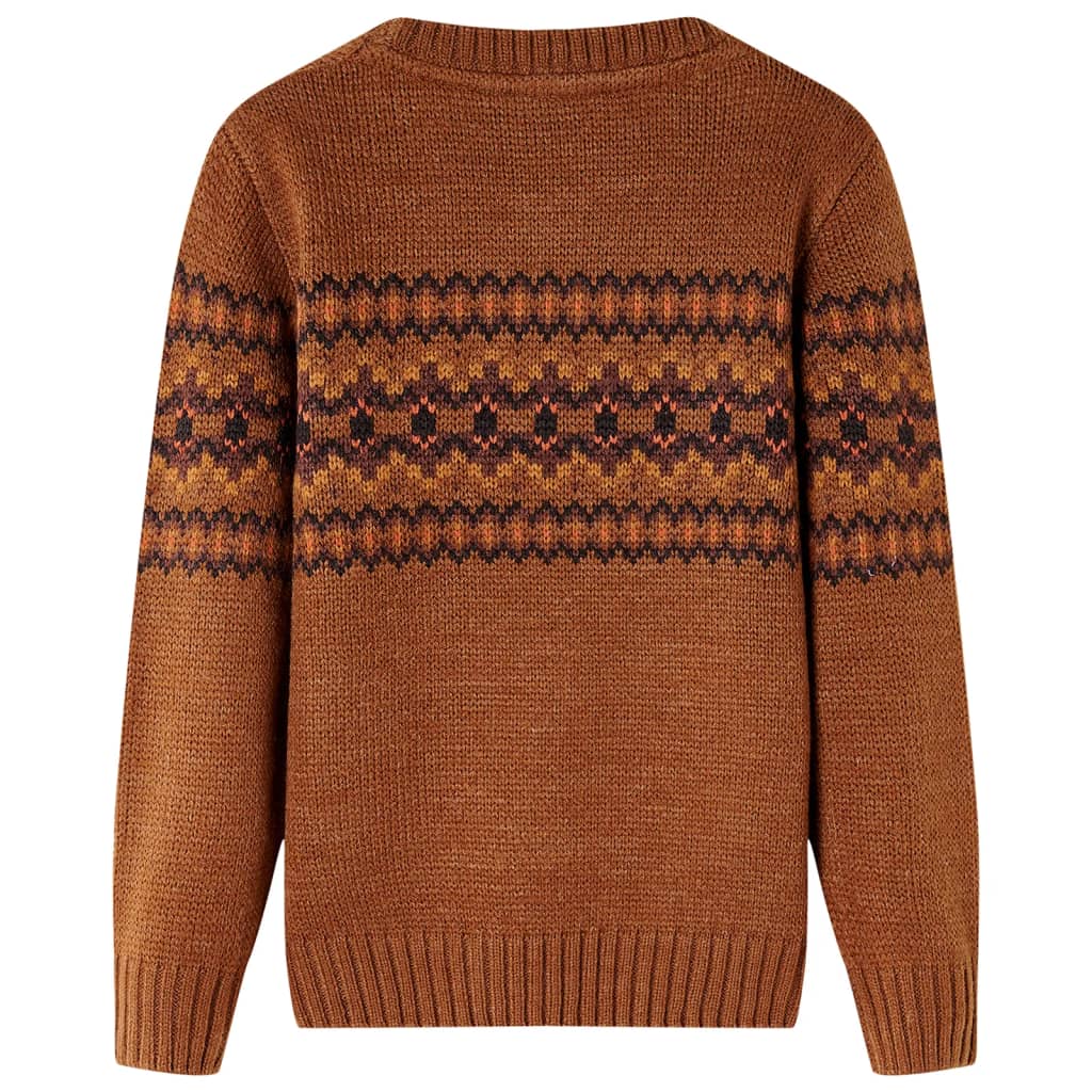 Kinderpullover Gestrickt Cognac 92