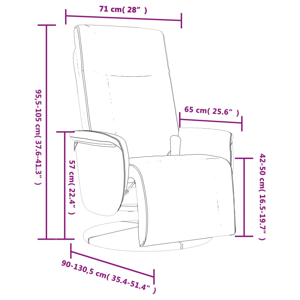 Fauteuil de massage avec repose-pieds simili cuir gris