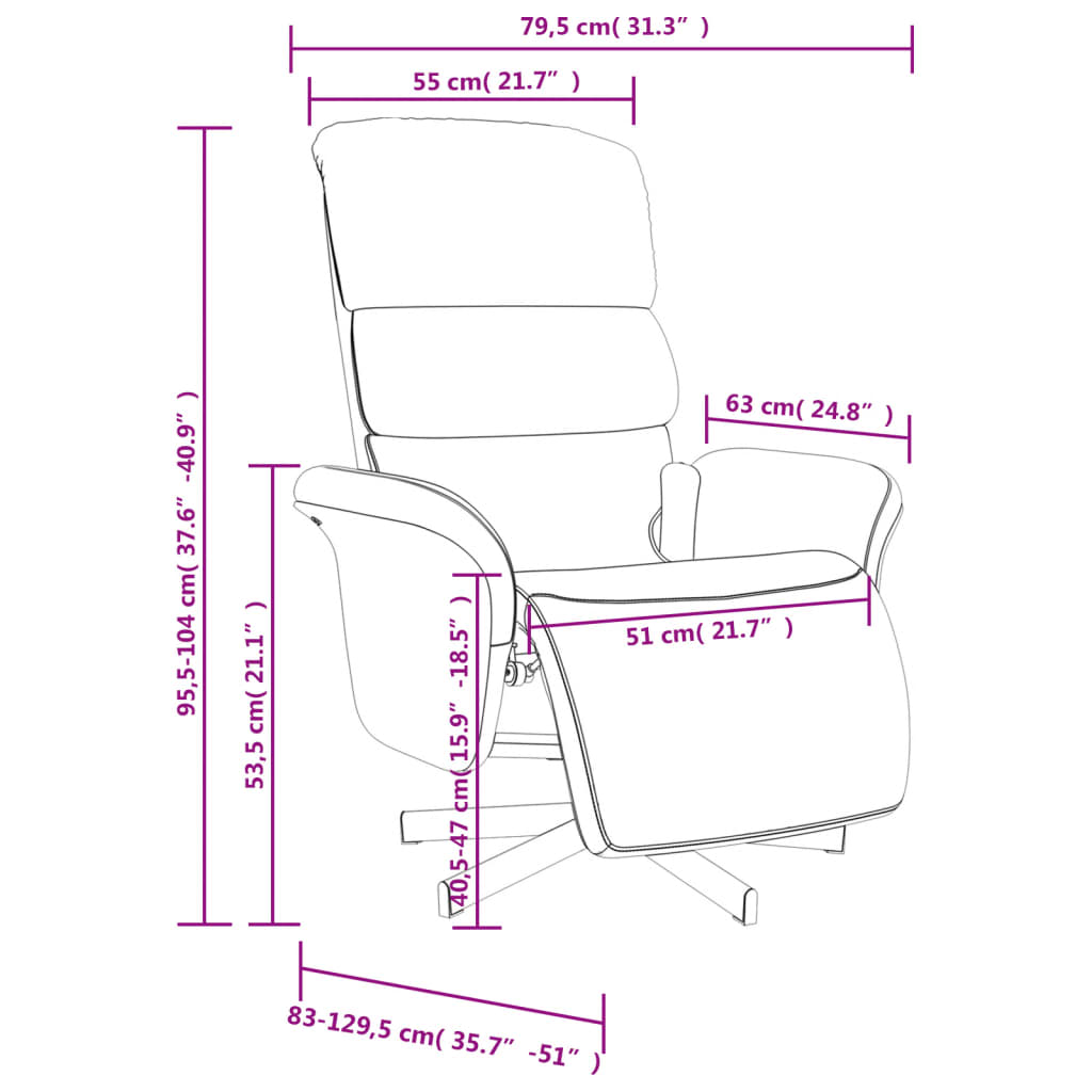 Fauteuil de massage avec repose-pieds en tissu vert foncé