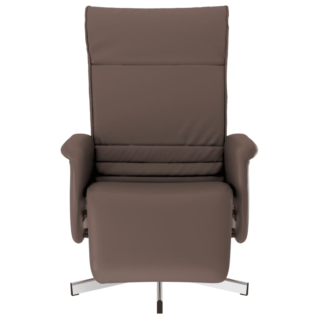 Relaxsessel mit Fußteil Braun Kunstleder