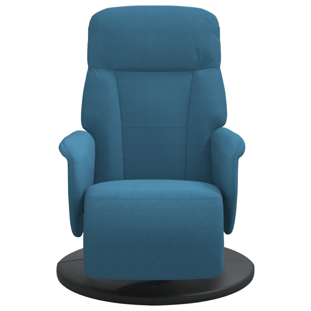 Relaxsessel mit Fußteil Blau Samt