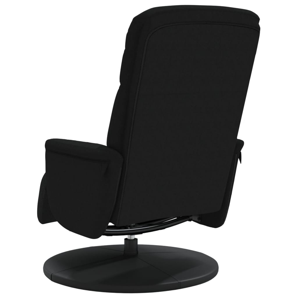 Relaxsessel mit Fußteil Schwarz Samt
