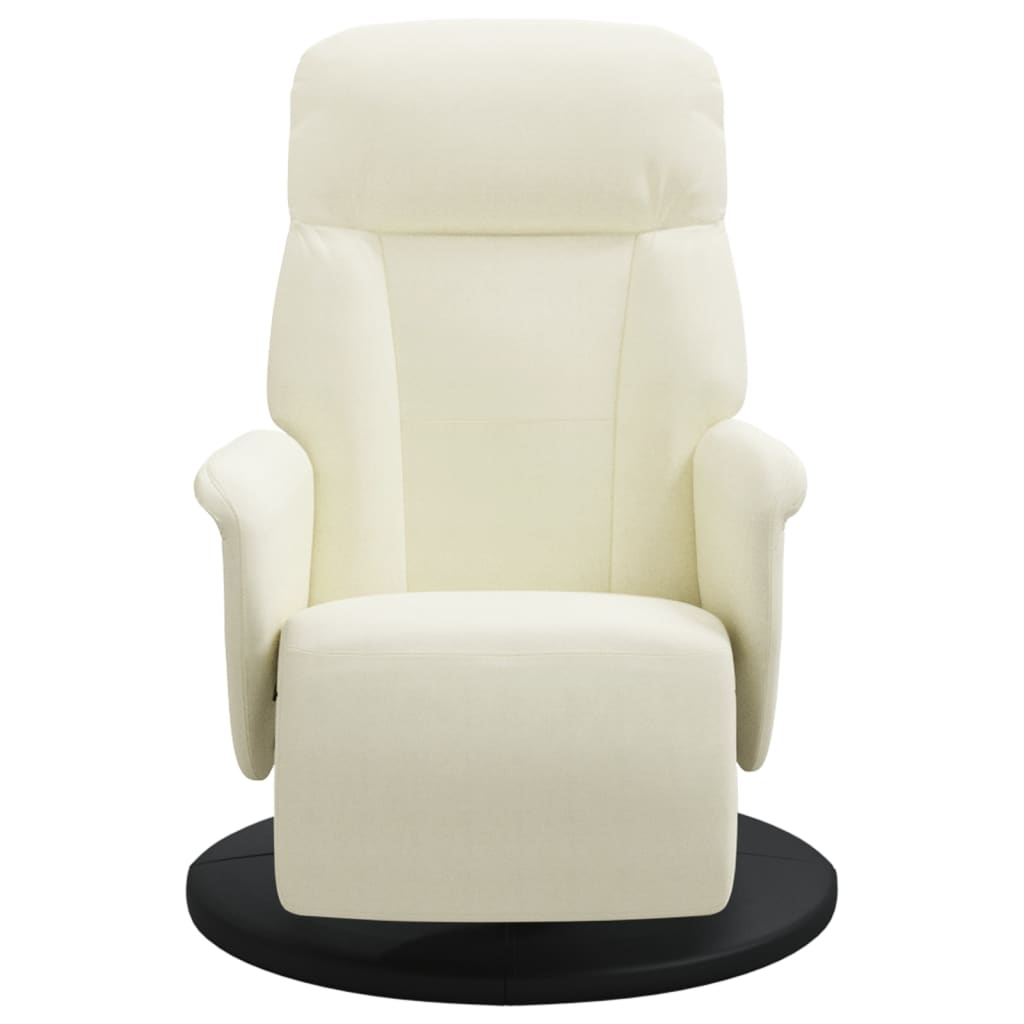 Relaxsessel mit Fußteil Creme Samt