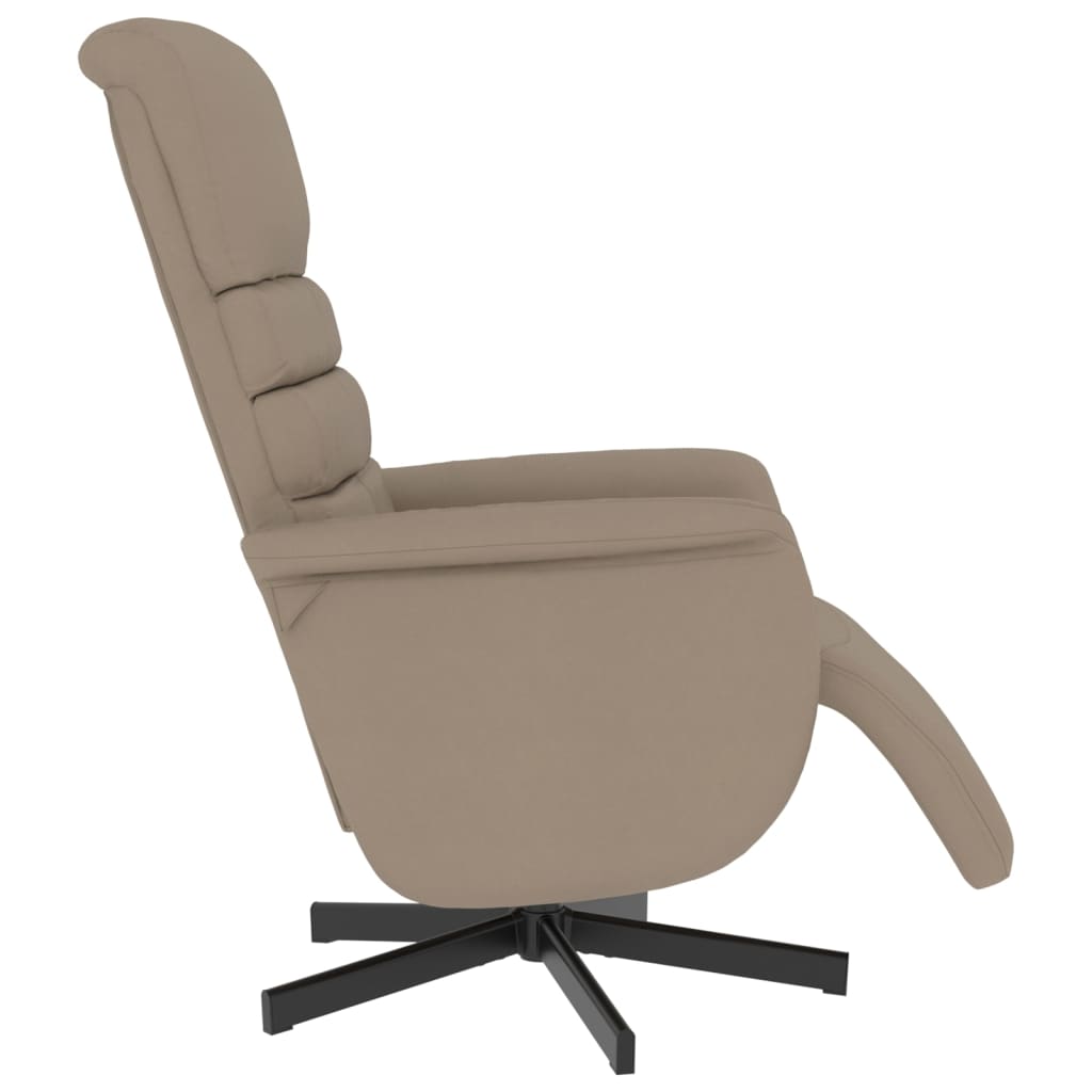 Fauteuil relax avec repose-pieds en cuir synthétique marron cappuccino