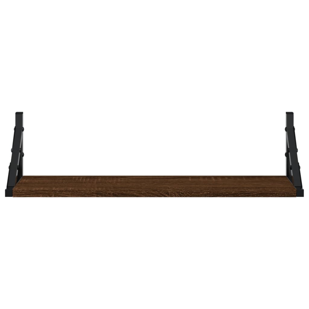 Wandregale 2 Stk. Braun Eichen-Optik 60x15x15,5 cm