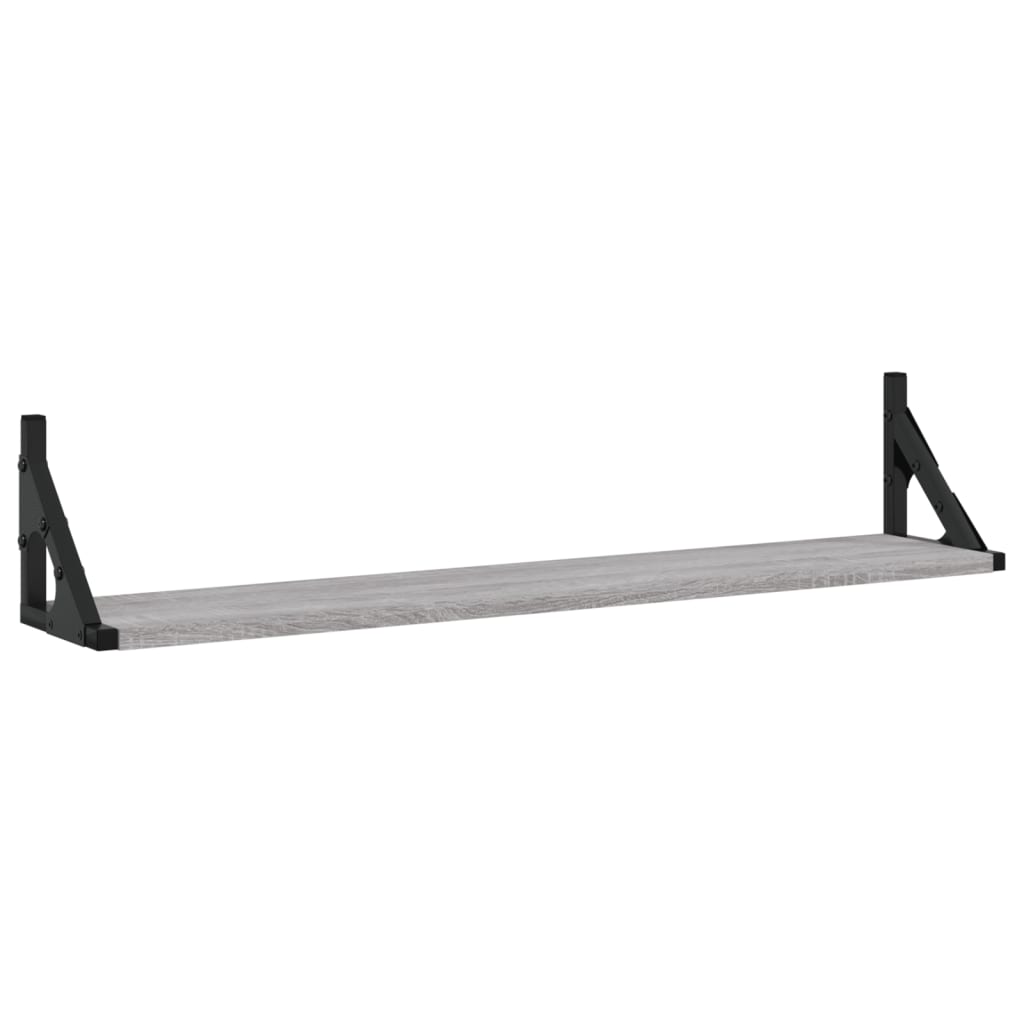 Wall shelves 2 pcs. Gray Sonoma 80x15x15.5 cm wood material
