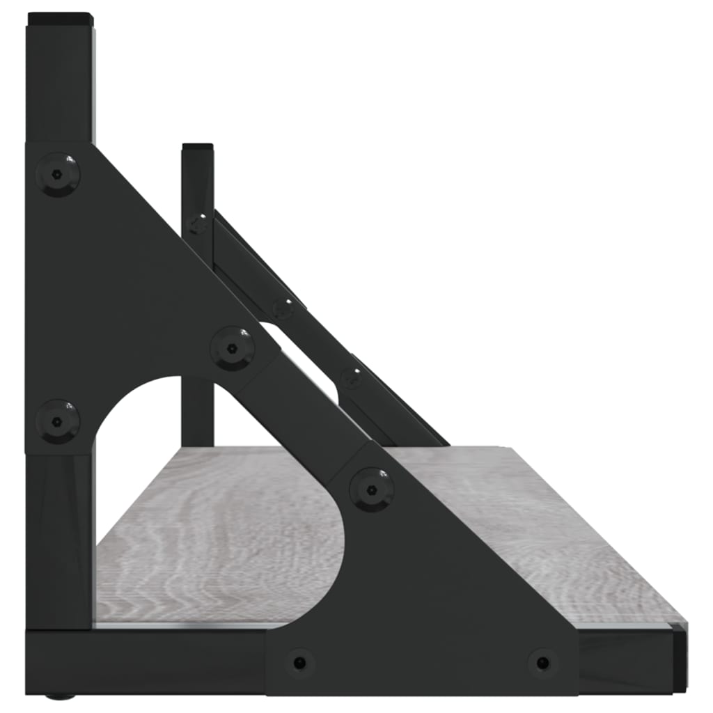 Wall shelves 2 pcs. Gray Sonoma 80x15x15.5 cm wood material