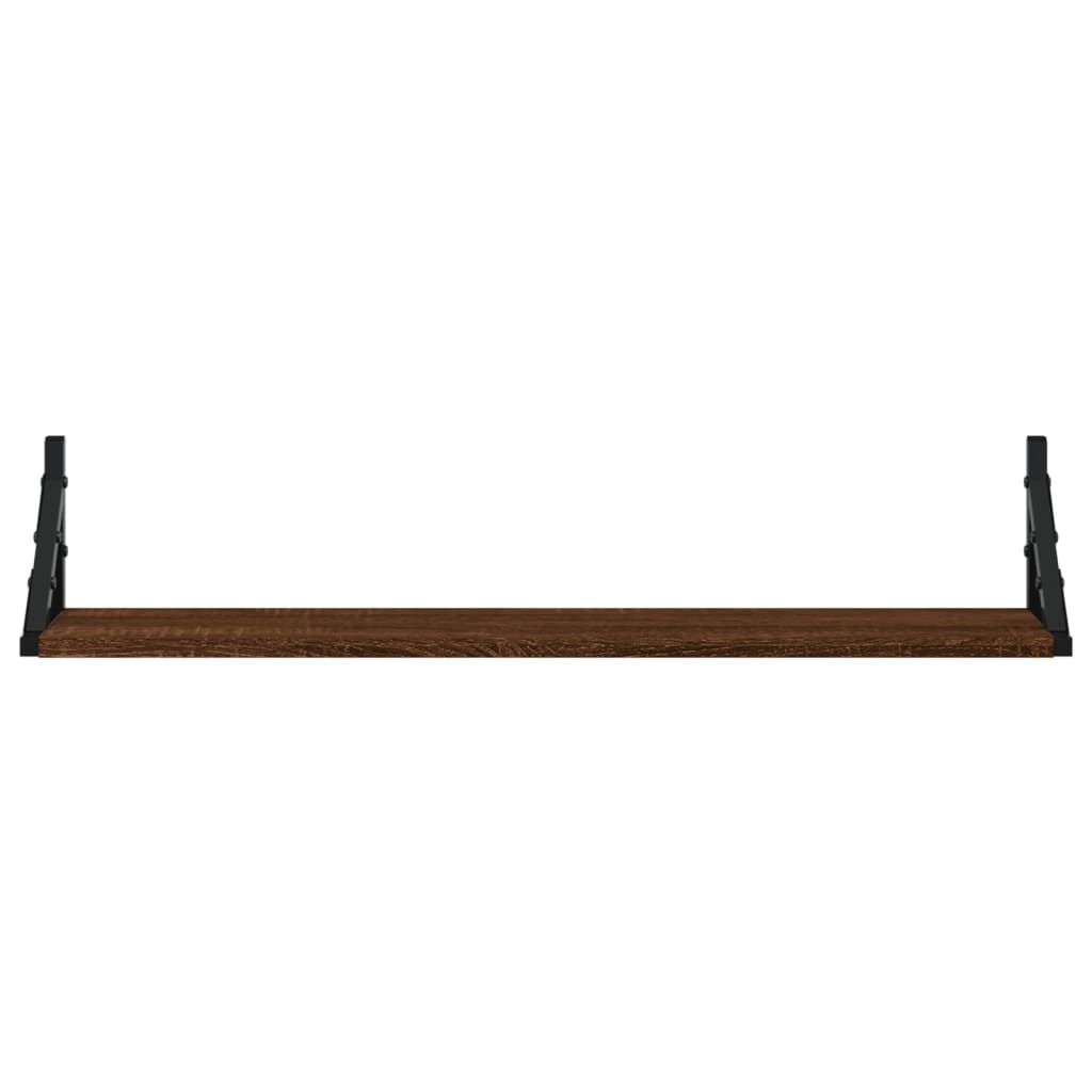 Wandregale 2 Stk. Braun Eichen-Optik 80x15x15,5cm Holzwerkstoff