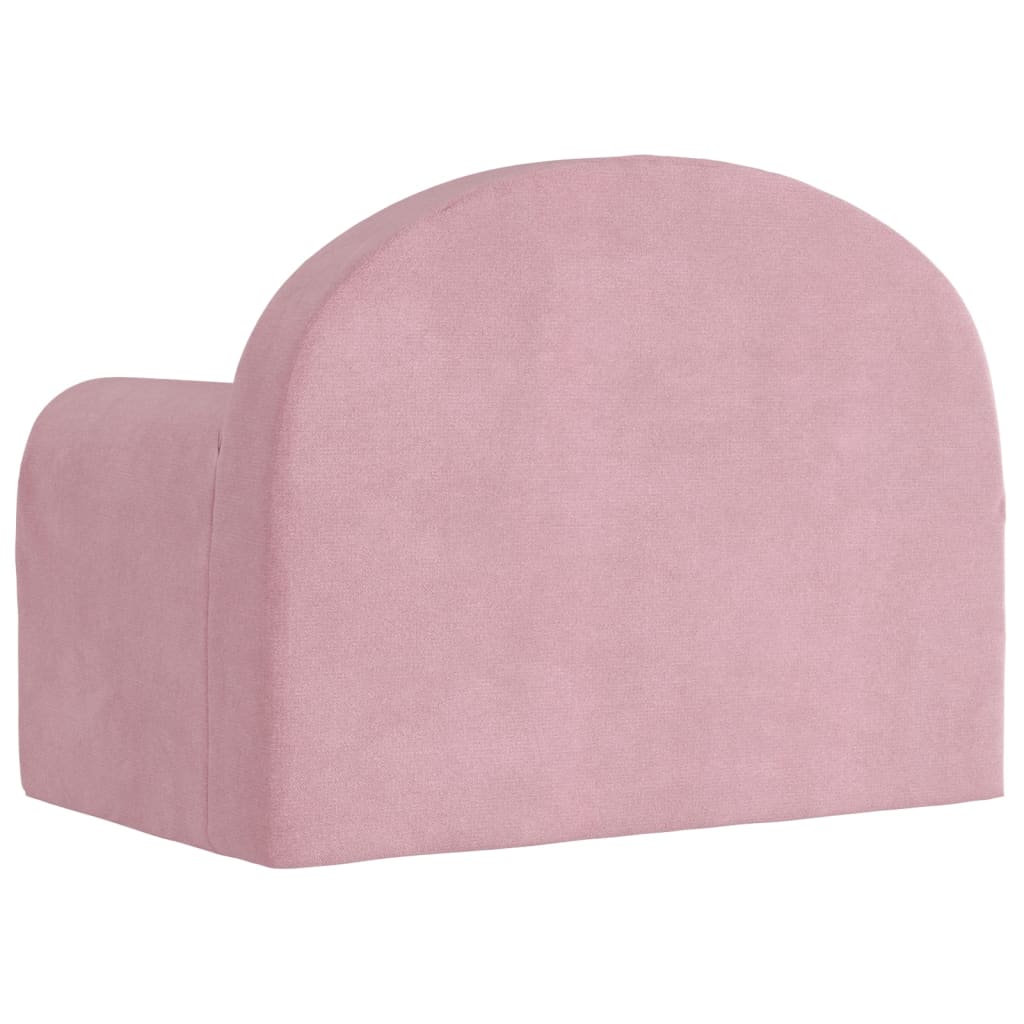 Children's sofa pink soft plush