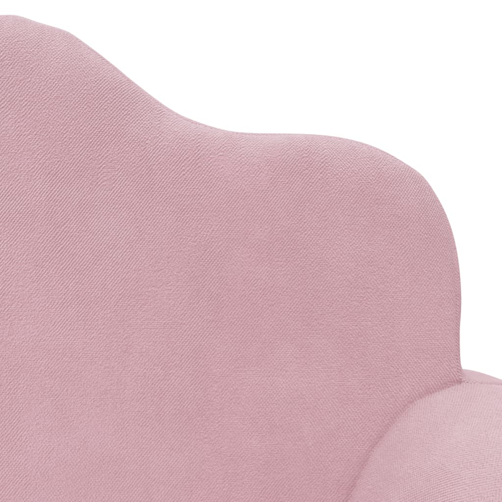 Children's sofa 2-seater pink soft plush