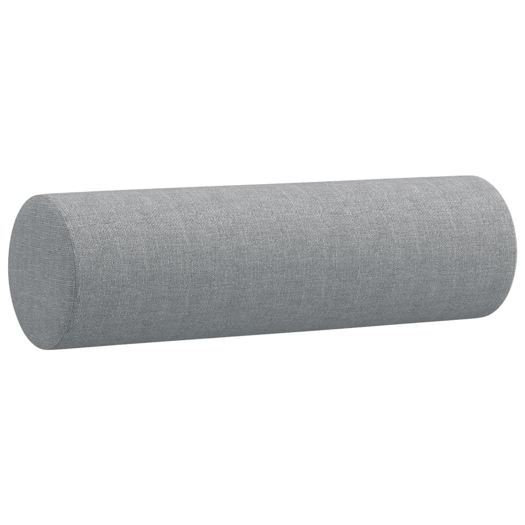 2-seater sofa with decorative cushions light grey 120 cm fabric