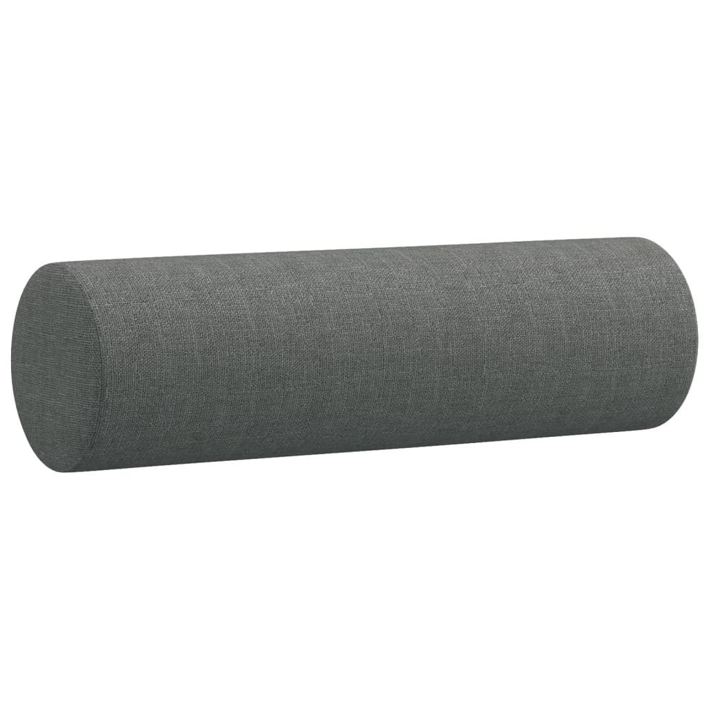 2-seater sofa with decorative cushions dark grey 120 cm fabric