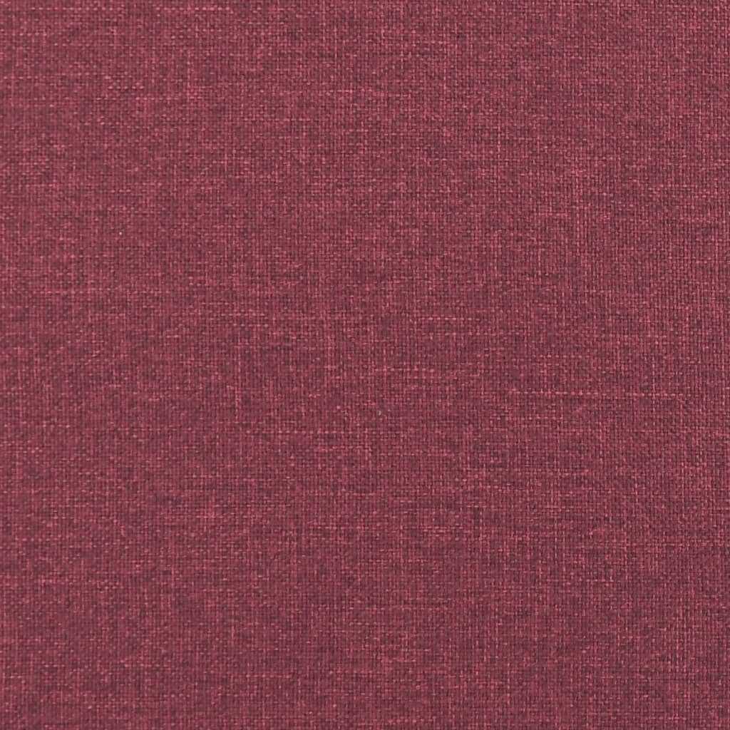 2-Sitzer-Sofa mit Zierkissen Weinrot 140 cm Stoff