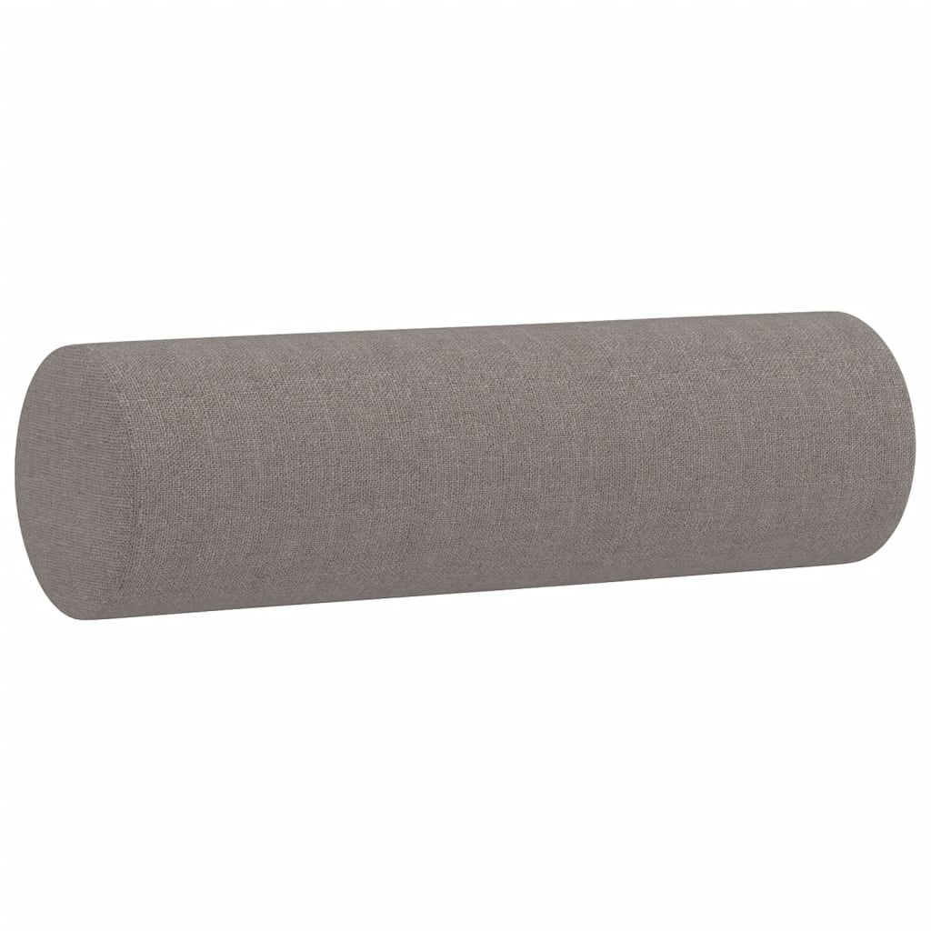 3-seater sofa with decorative cushions taupe 180 cm fabric