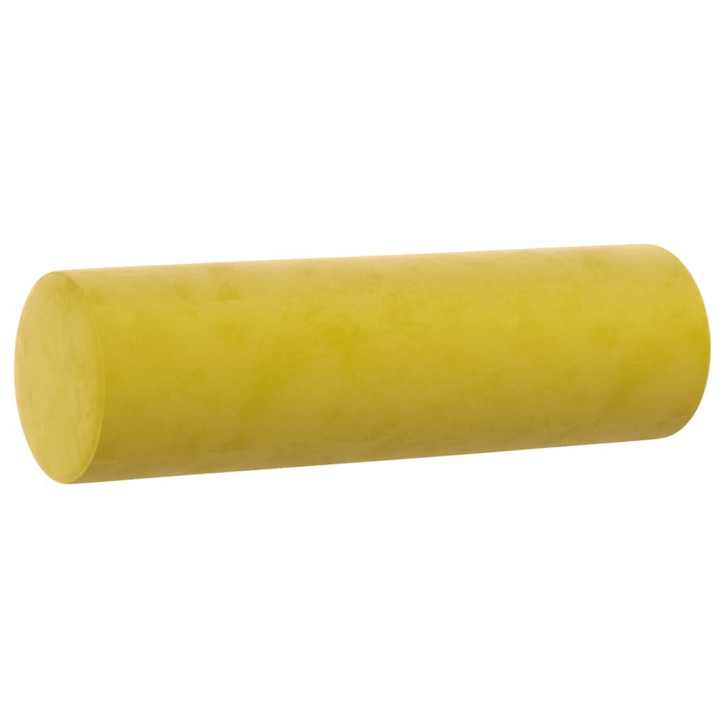 2-seater sofa with decorative cushions yellow 140 cm velvet