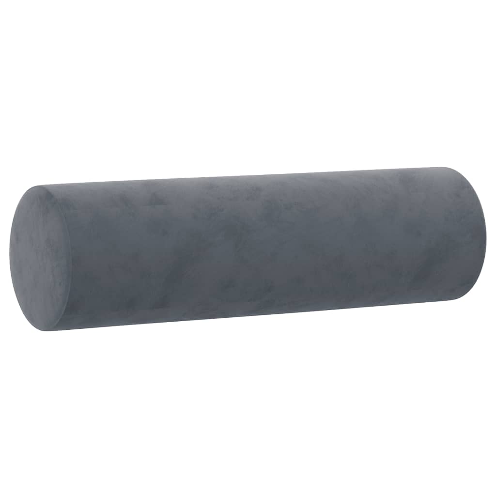 3-seater sofa with decorative cushions dark grey 180 cm velvet