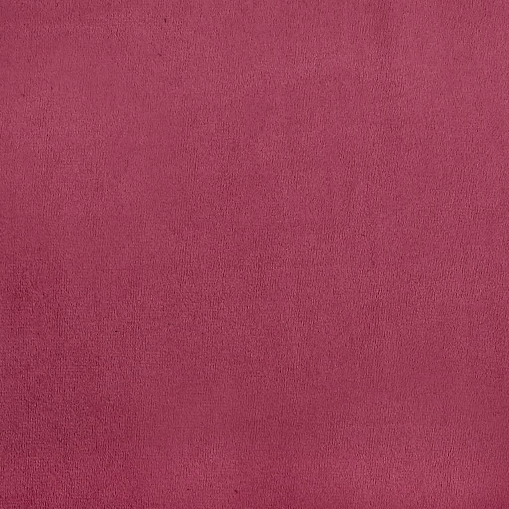 3-seater sofa with decorative cushions wine red 180 cm velvet