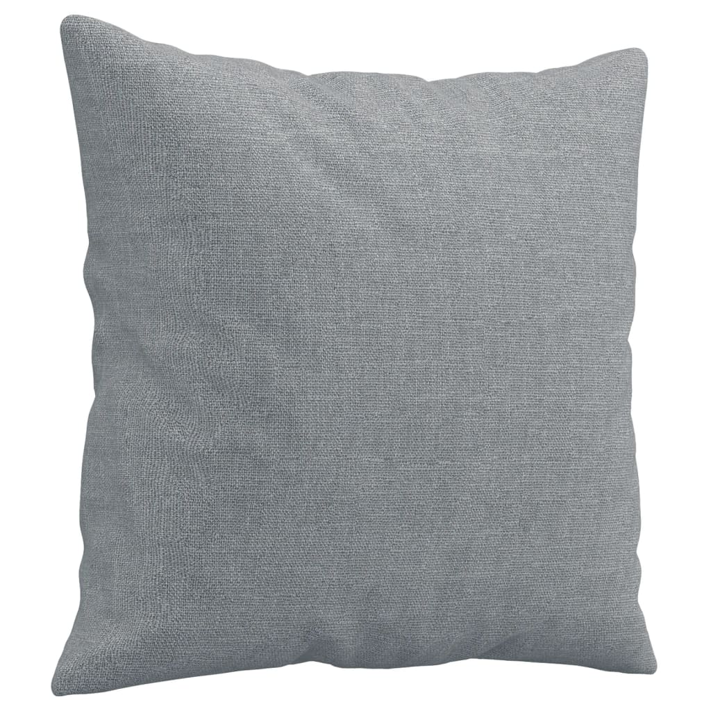 2-seater sofa with decorative cushions light grey 120 cm fabric