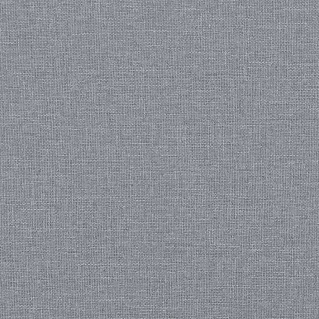 2-seater sofa with decorative cushions light grey 120 cm fabric