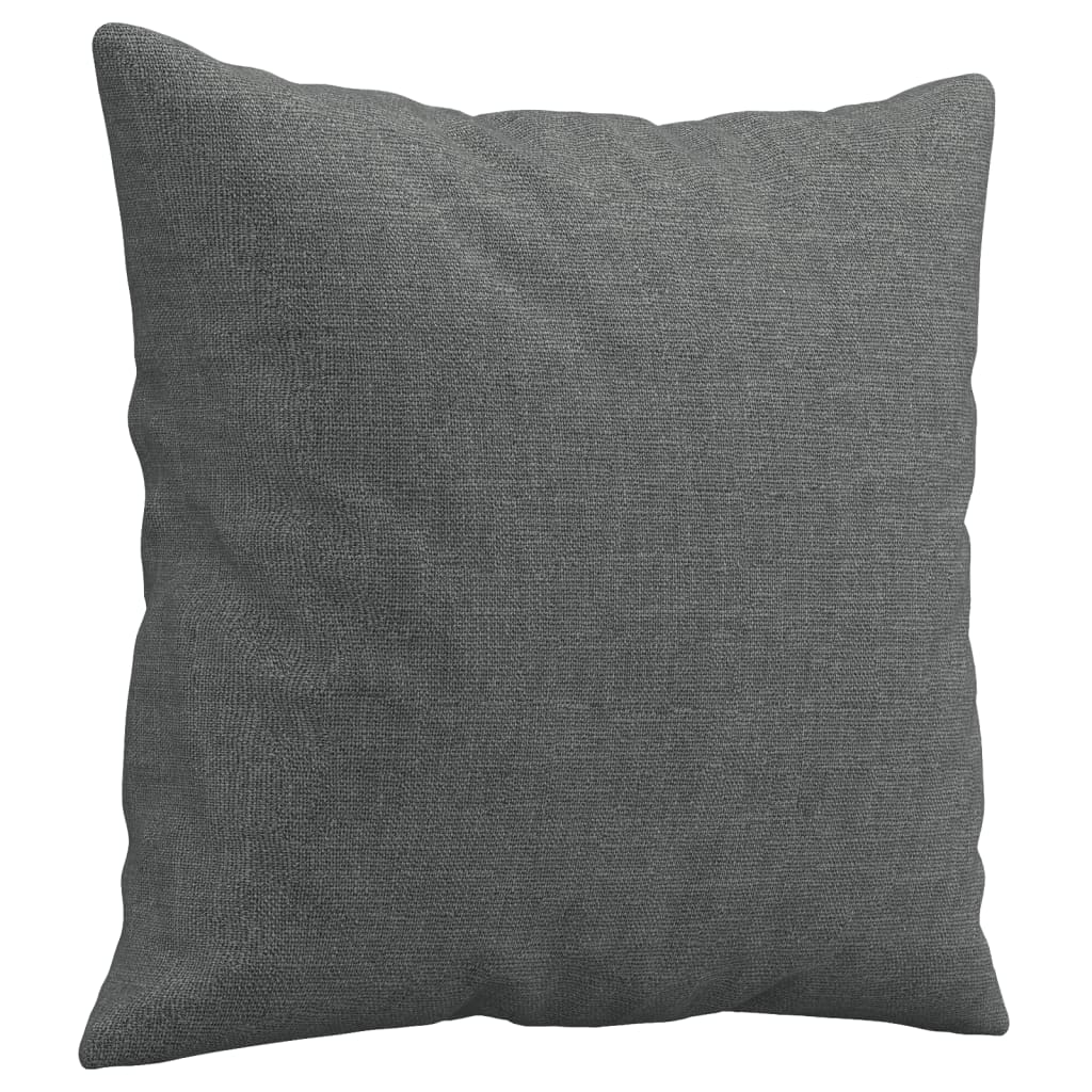 3-seater sofa with decorative cushions dark grey 180 cm fabric