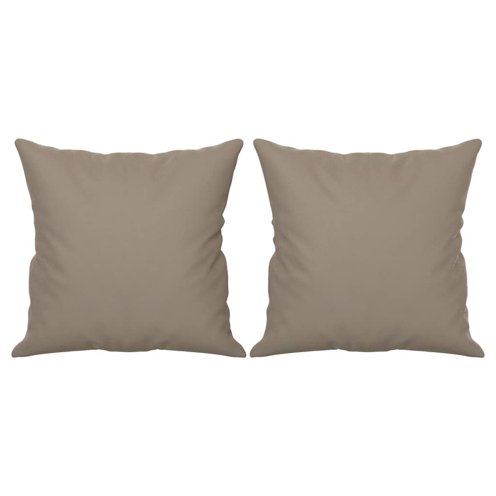 2-Sitzer-Sofa mit Kissen Taupe 120 cm Mikrofasergewebe