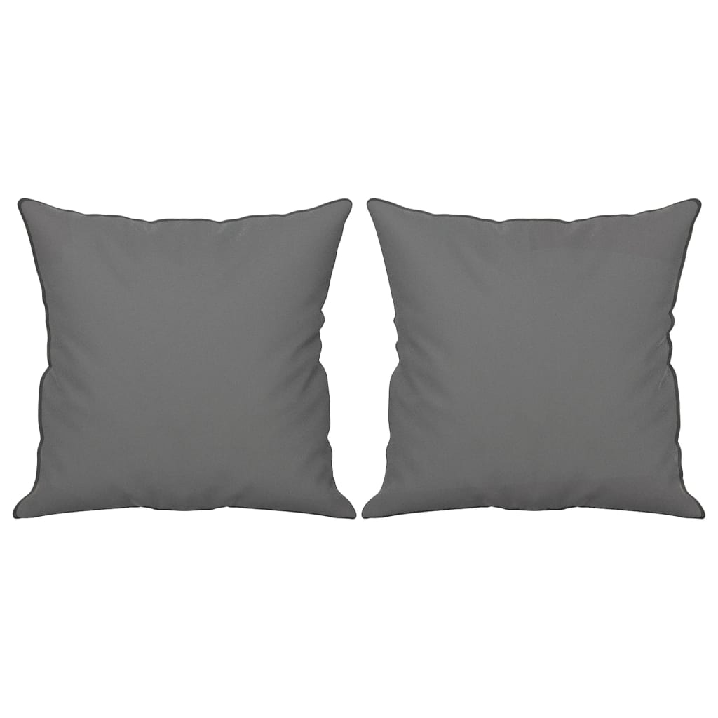 2-seater sofa with cushions dark grey 120 cm microfiber fabric