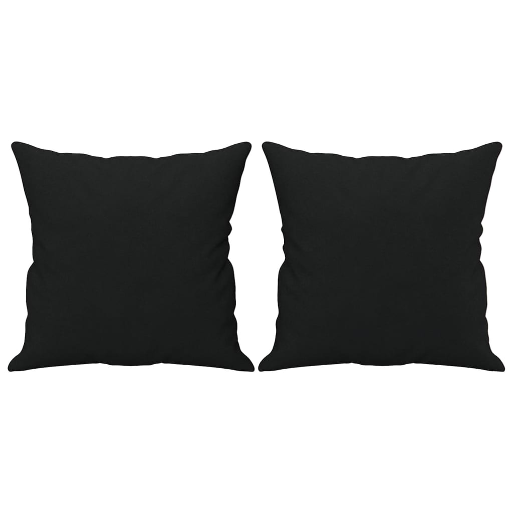 2-seater sofa with cushions black 120 cm microfiber fabric