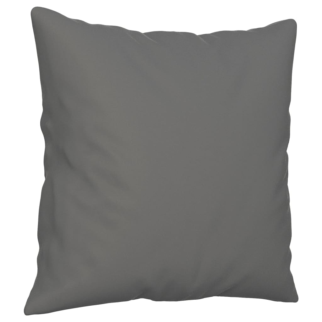 2-seater sofa with cushions dark grey 140 cm microfiber fabric