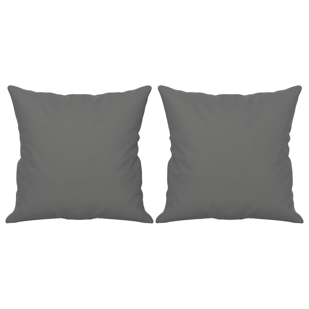 3-seater sofa with cushions dark grey 180 cm microfiber fabric